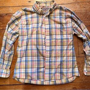 Vibrant Multicolor Plaid Button-Down Shirt
